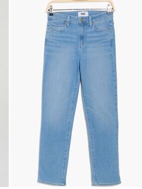 PAIGE Hoxton Crop Slim Light Blue Straight Leg Jeans